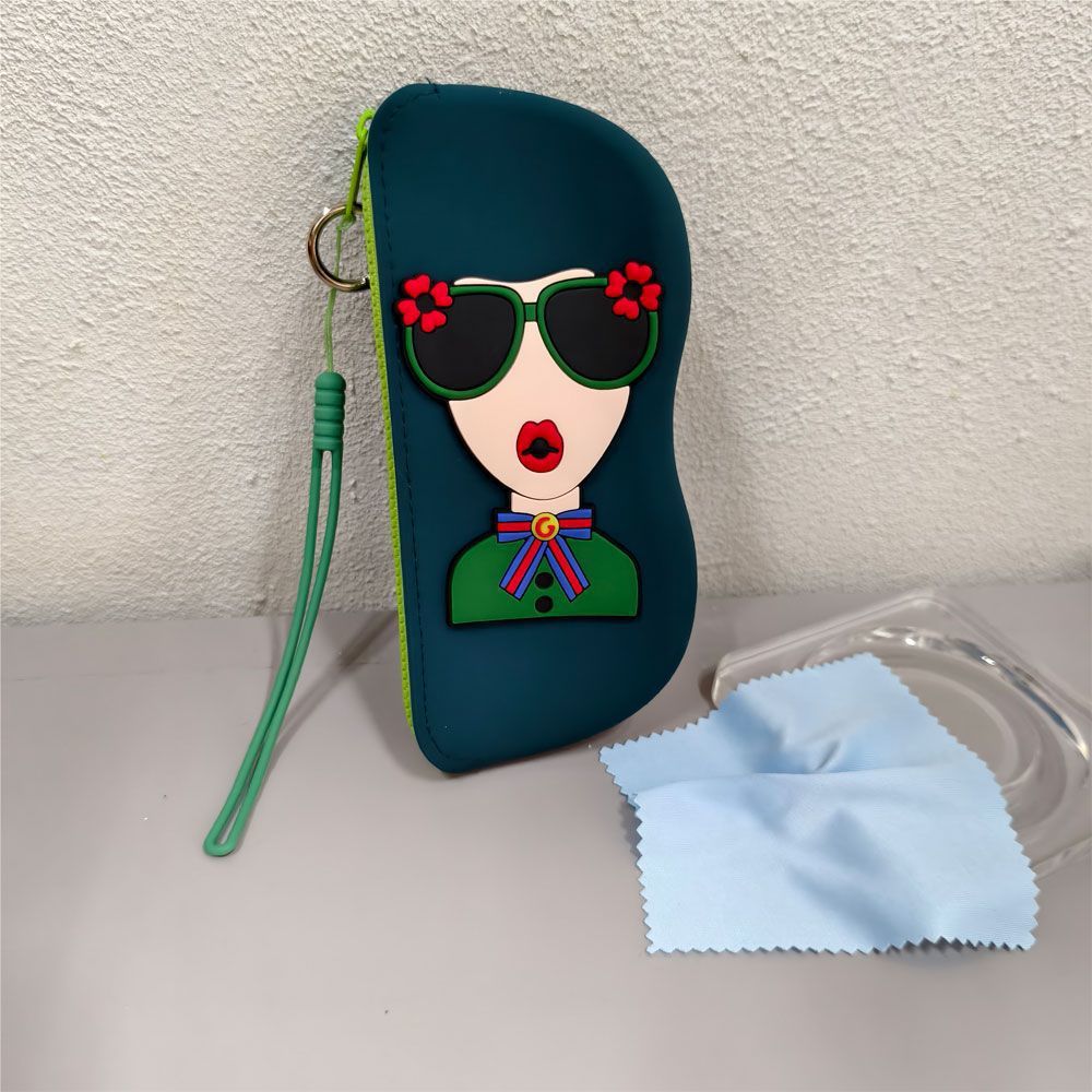 Bolsa de almacenamiento de gafas de sol de alto valor Bolsa de almacenamiento de cambio portátil Bolsa de almacenamiento de silicona anti-caída Bolsa de almacenamiento de gafas impermeable
