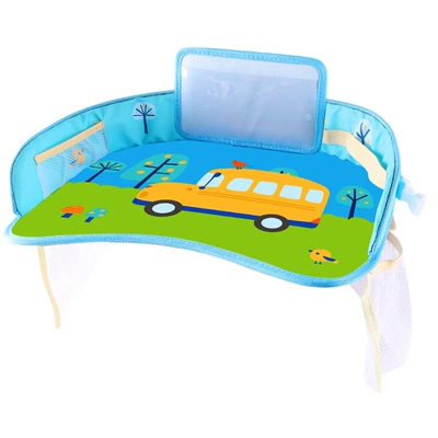 Child Safety Seat Tray, Car table board - dinner-plate-school-bus