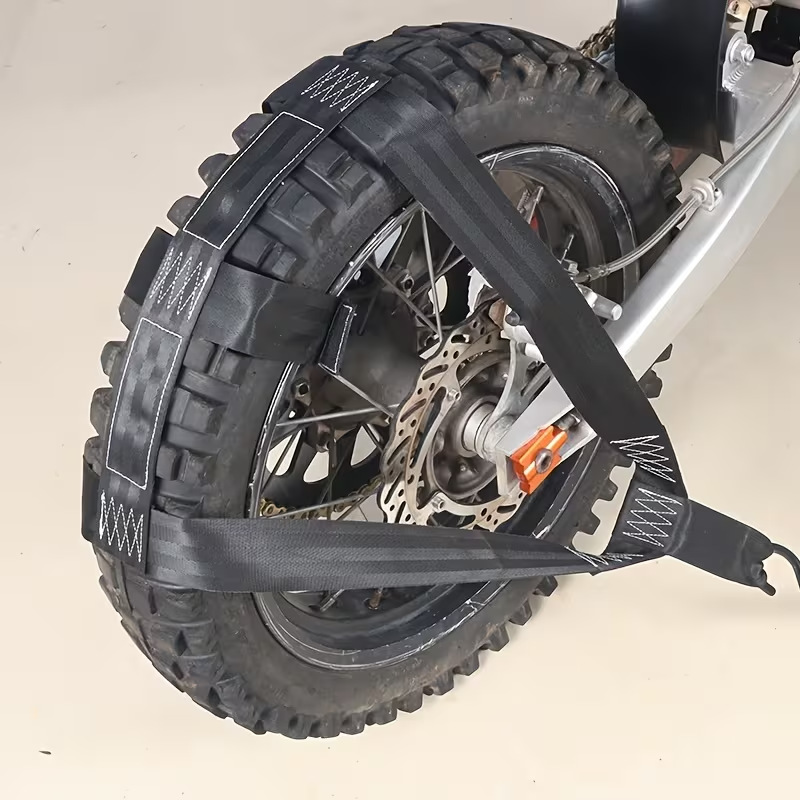 Factory direct sales cross-border motorcycle transport fixing strap three-piece set, off-road motorcycle trailer tire binding strap