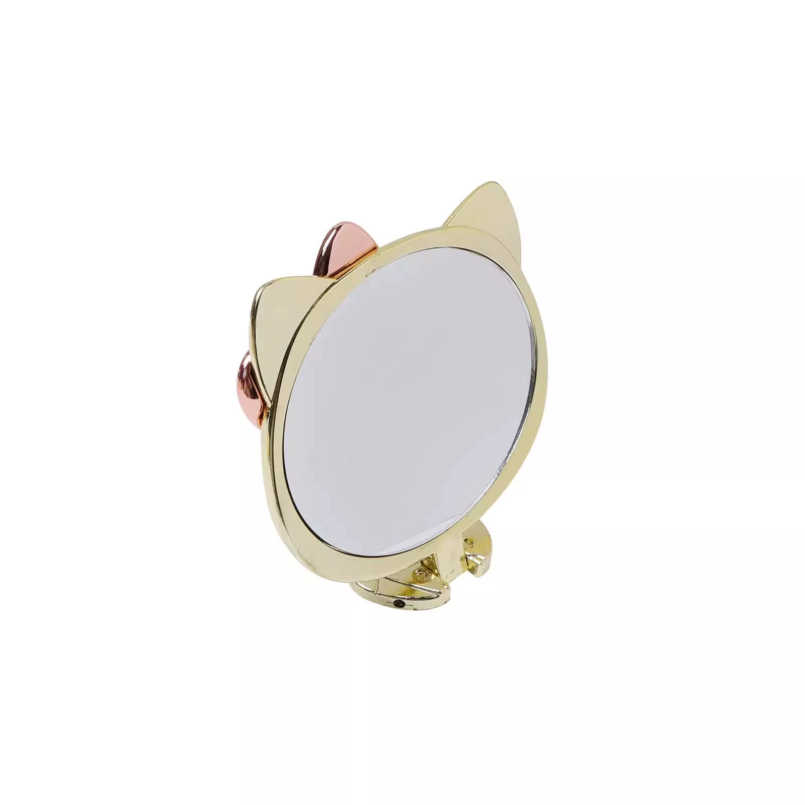 Handheld Cat Mirror, Foldable Pocket Mirror, Small & Large, Golden or Silver