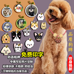 Pet Store deworming collar dog tag engraved badge custom made ID tag cat bell anti-lost pendant location