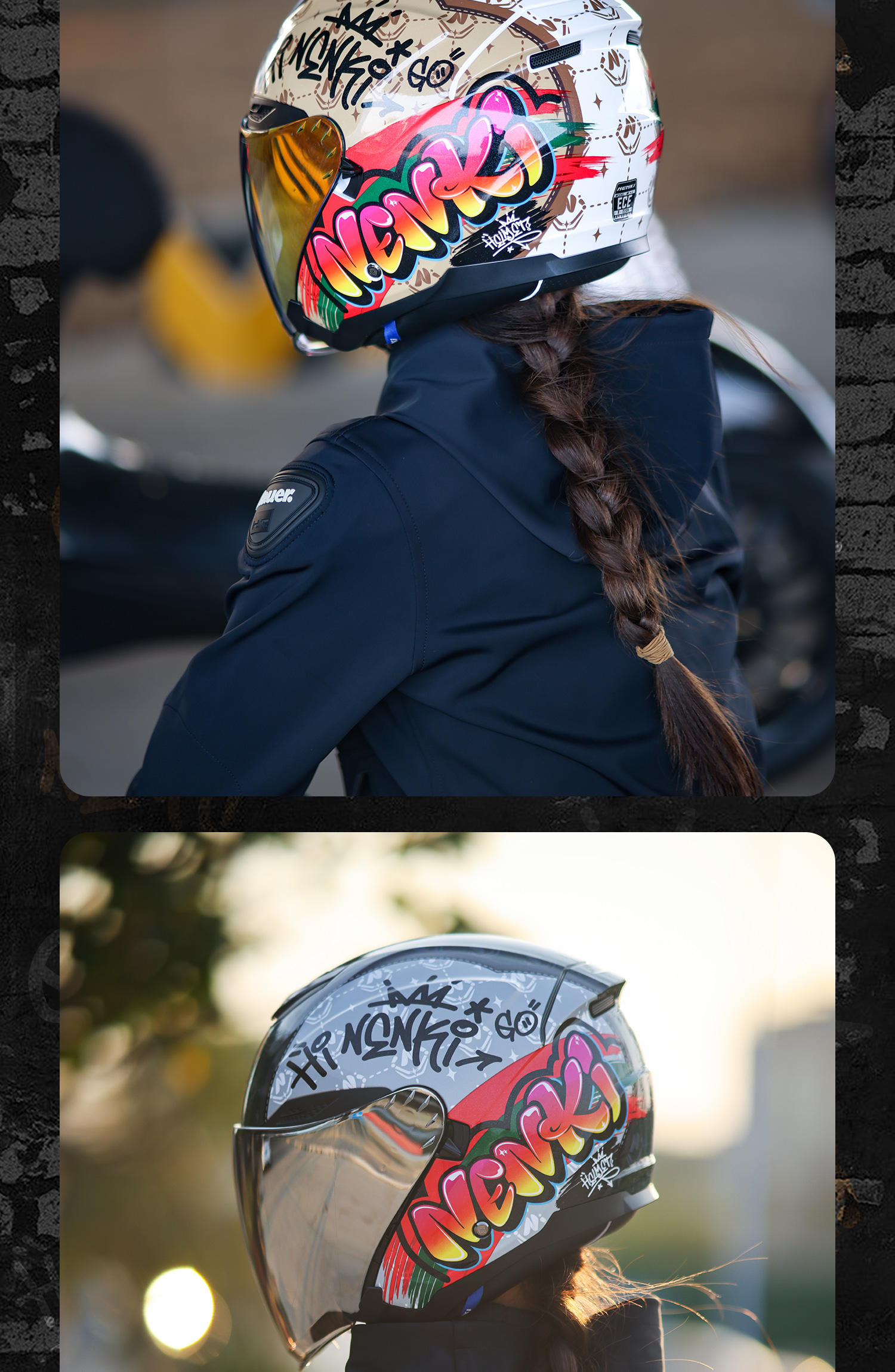 Helmet Motorcycle Female Electric Vehicle Male Motorcycle Retro Cruise Summer Sun Protection Three-Quarter Helmet Half Helmet Upgrade