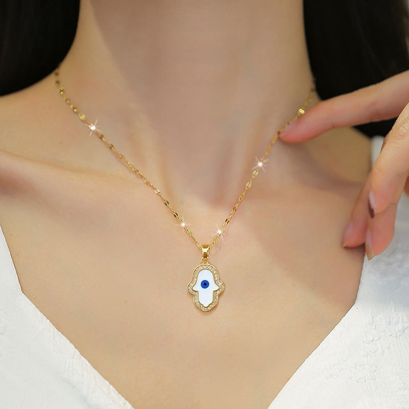Collier ras du cou femme avec micro diamants style élégant_voghion.com