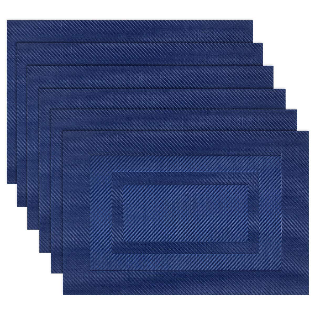 Amazon cojín Teslin PVC doble marco cojín cojín de tazas impermeable a prueba de aceite fácil de limpiar cojín de platos restaurante al por mayor