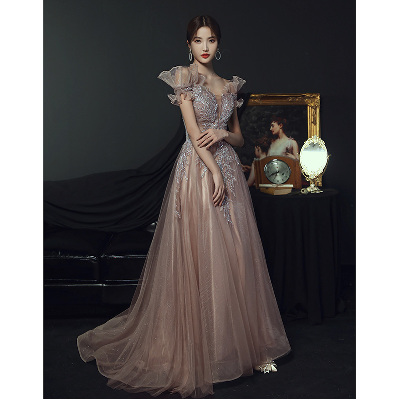 Vestido de noche para mujer 2026, nuevo modelo de verano, ajustado, estilo hada, elegante, resistente, para anfitriona, celebridades, vestido largo para fiesta anual