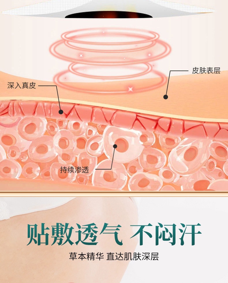 Sanfu Health Care Patches 30 Pack Herbal Acupoint Plaster with Nanyang Mugwort for Summer External Application in use