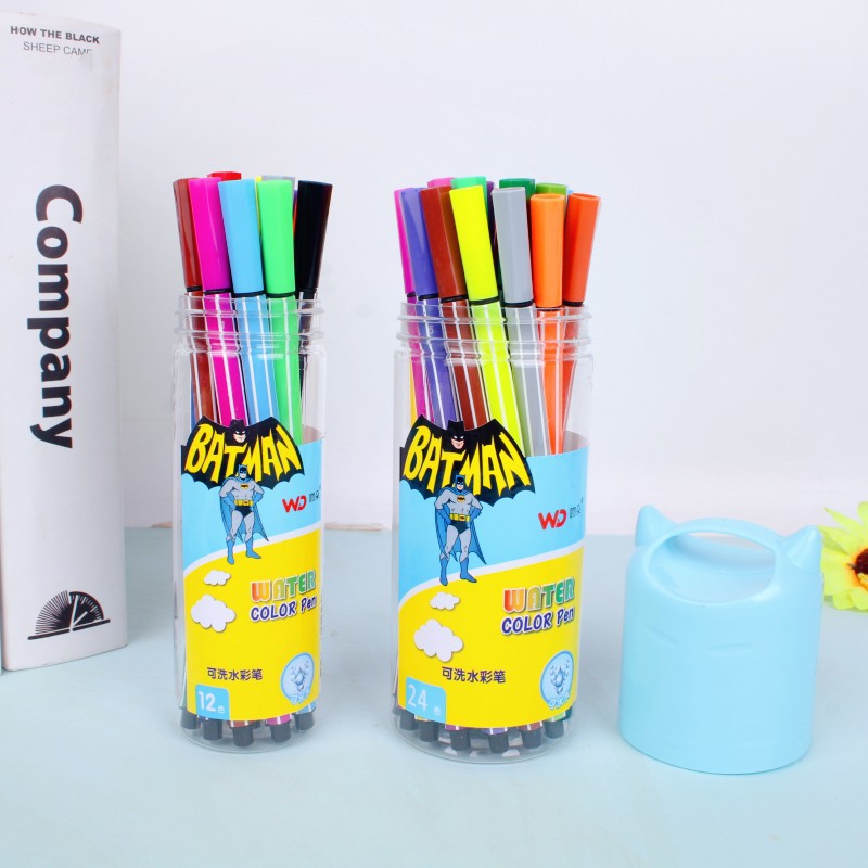 Juego de rotuladores de acuarela lavables, duraderos, de gran capacidad, para estudiantes de jardín de infantes, para pintar, con diseño de dibujos animados, para niños.