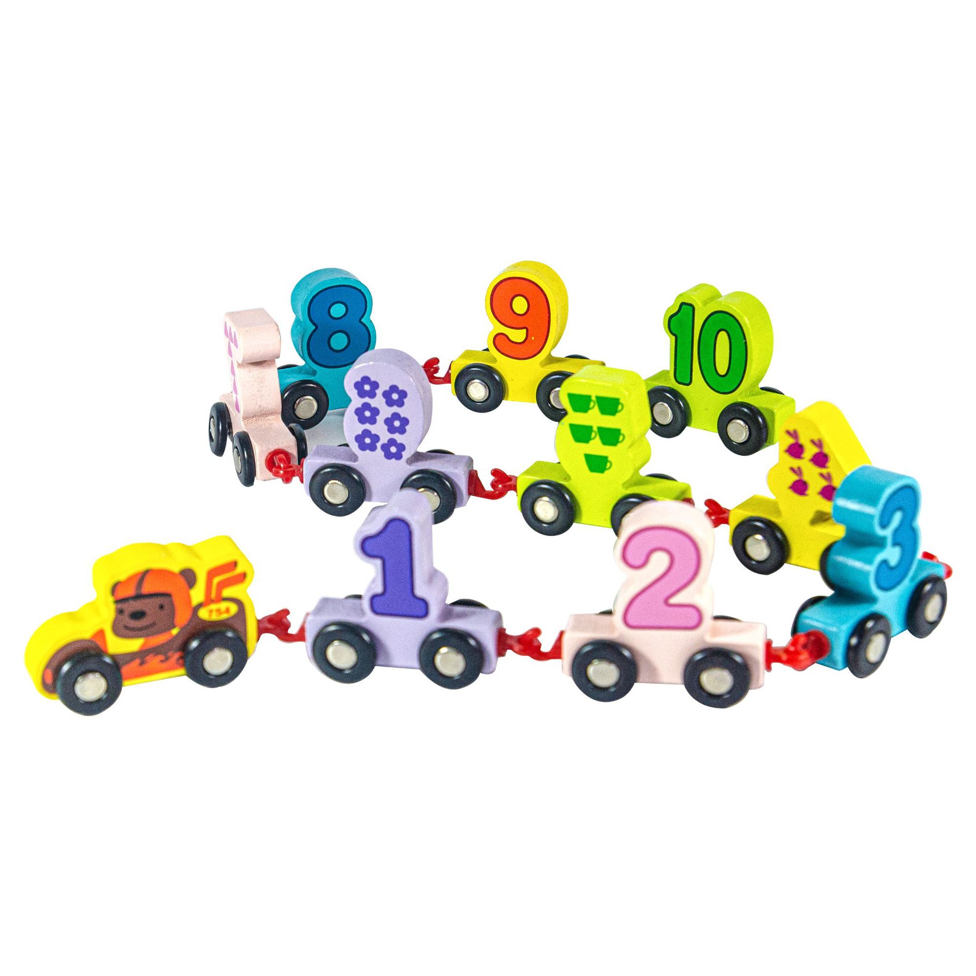 Desmontaje y montaje de los niños tren digital educación temprana arrastre coche de juguete bloques de construcción de inteligencia al por mayor juguetes de madera comercio exterior