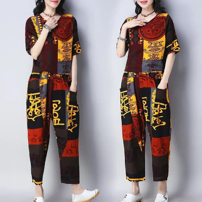 2022 new pattern suit fashion Korean Edition Easy Show thin Large jacket leisure time Wide leg pants Two piece set Trend