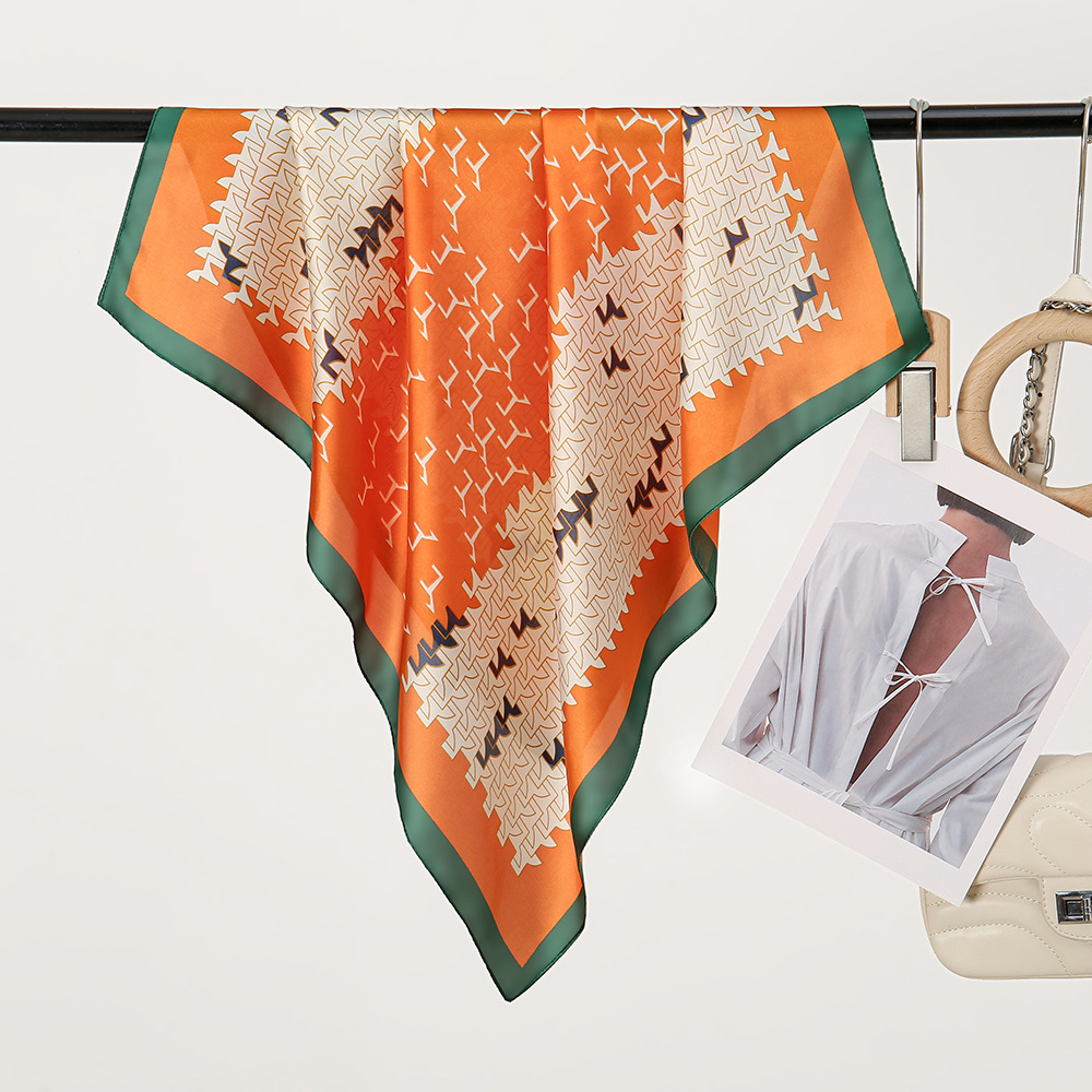 Primavera y otoño bufandas de seda de alto nivel transfronterizas bufandas de seda de simulación multifuncionales bufandas de decoración profesional bufandas de dama