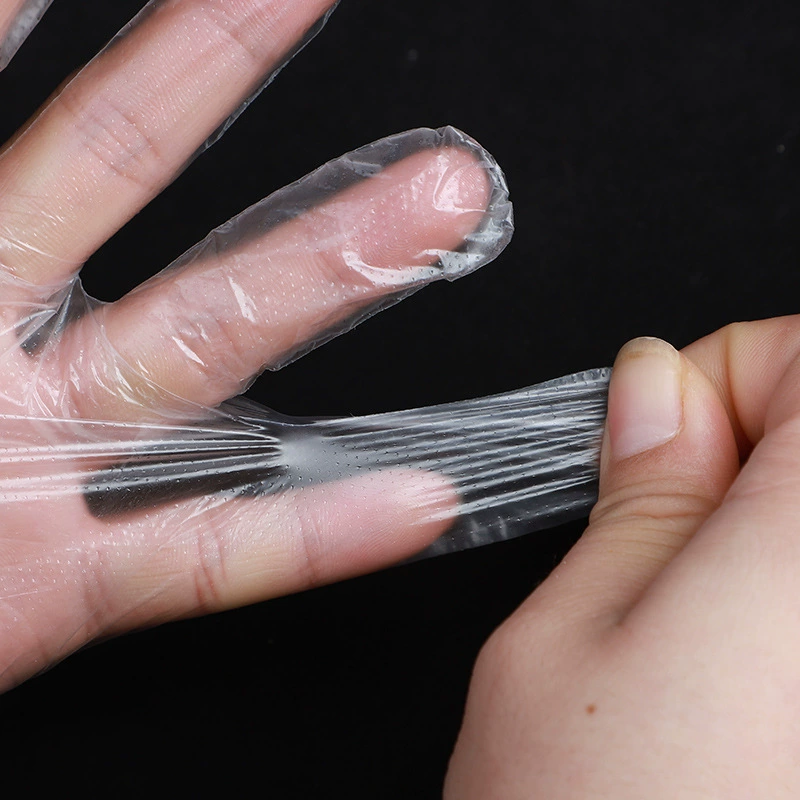 Disposable plastic transparent gloves for hotel