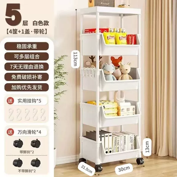 ᲦFive layers of white - covered [pulley + hook] stable and anti-rustღ