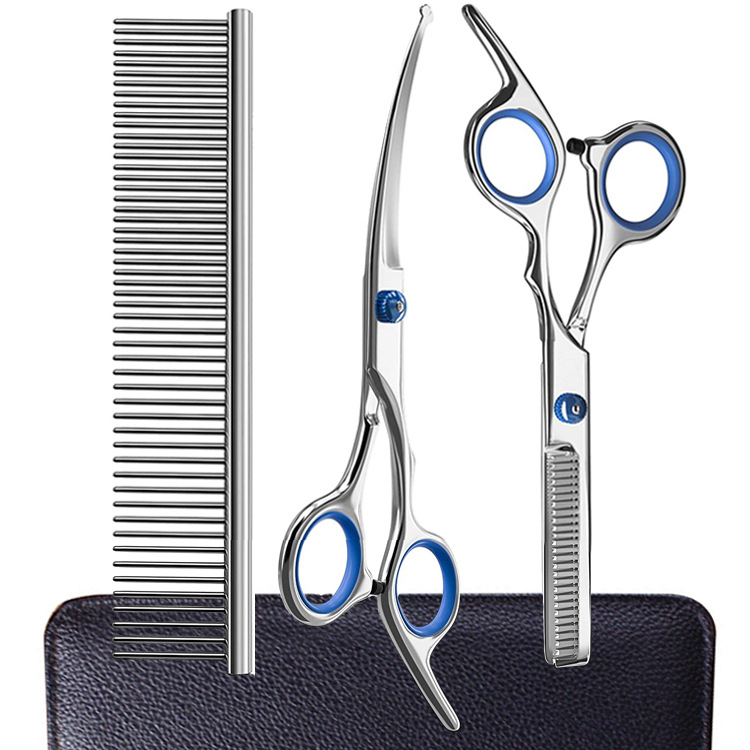 6 인치 2 애완 동물 둥근 머리 세트 (치아 + 파란색 나사 블루 링)