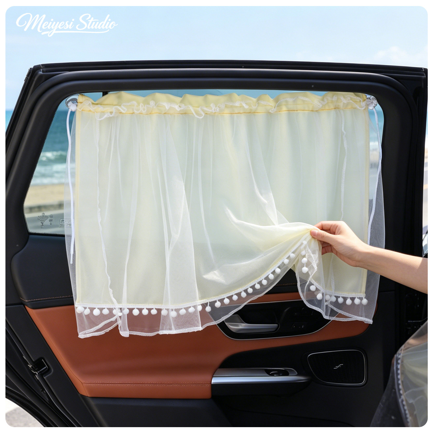 Cortina de automóvil de seda de hielo cortina de protección solar cortina de protección solar para ventana lateral para automóviles de bebés tipo ventura cortina de protección solar cortina de protección solar aislamiento térmico