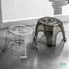 亚克力小凳子透明换鞋凳创意客厅茶几矮凳家用浴室洗澡儿童塑料凳
