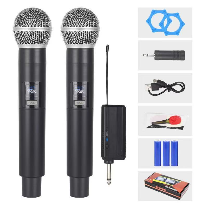 58 rechargeable wireless microphone one-to-two microphone stage home ktv universal microphone outdoor sound performance live