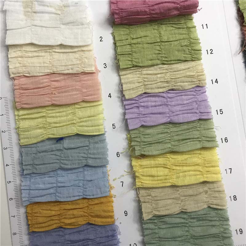 淑女条/千叶皱面料 33个颜色现货供应  女装面料 裙子面料3897016