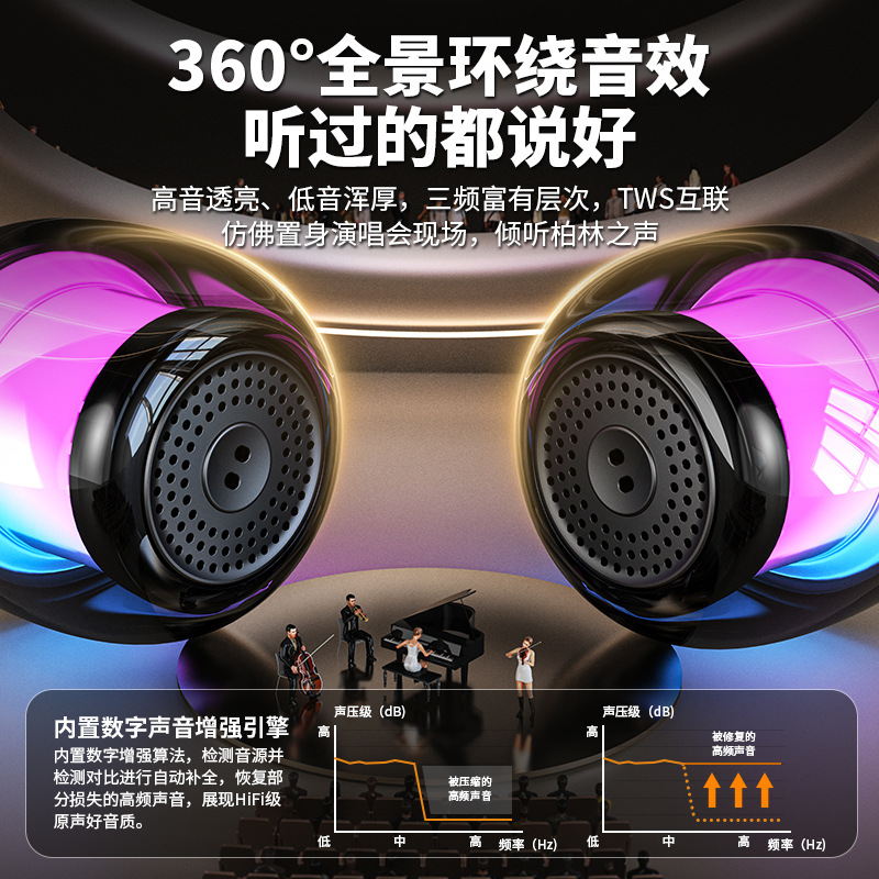Fábrica personalizada logotipo giroscópico Bluetooth portable luz de atmósfera RGB sonido Bluetooth subwoofer al aire libre