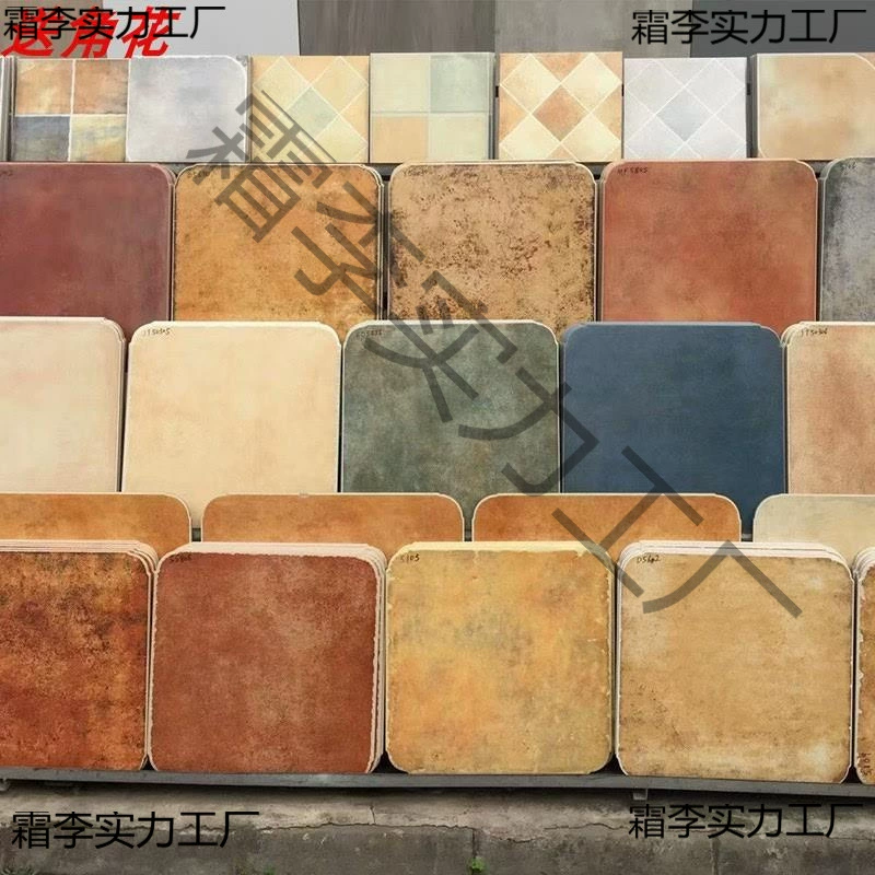 500 напольных плиток для спальни, ресторана, кухни, прямые продажи, x50, американский новый антикварный стиль, ретро, круглые углы, гостиная, нескользящие плитки