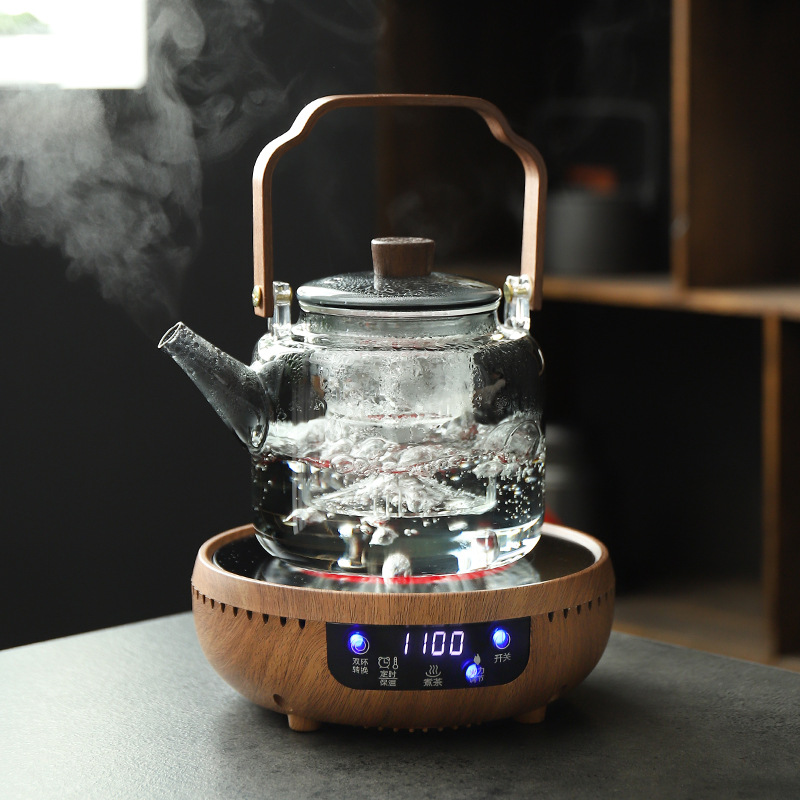 Mini Electric Ceramic Stove Tea Kettle Quiet Glass Pot Iron Pot Tea Maker Non-Induction Home Use