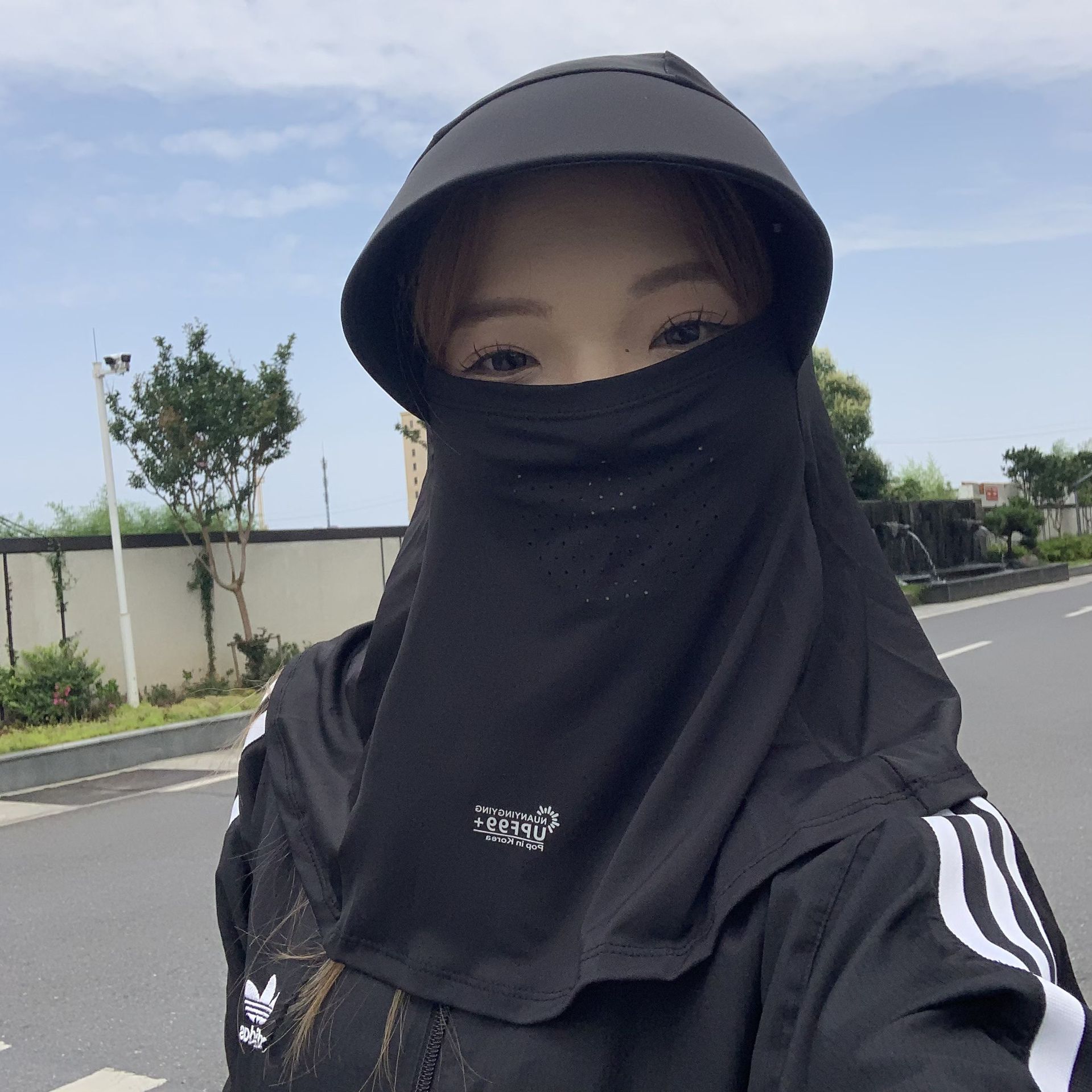 máscara solar sombrero todo en uno para montar en bicicleta sombrero de sol de verano para montar en bicicleta máscara de aire de hielo UV para mujeres