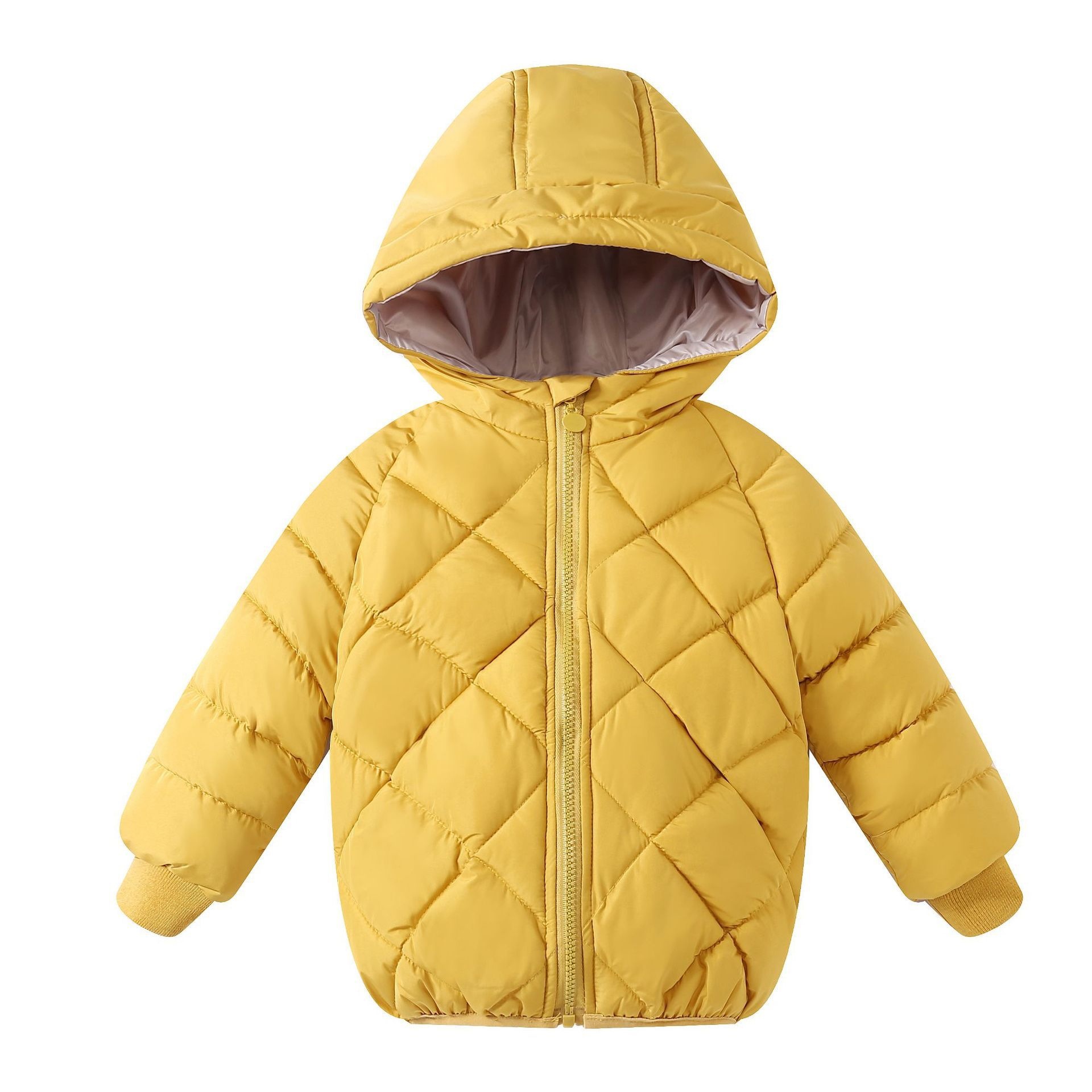 Abrigo acolchado de algodón para niños de otoño e invierno para niños y niñas Abrigo con capucha engrosada forrado de vellón estilo coreano Abrigo acolchado de algodón para niños corto