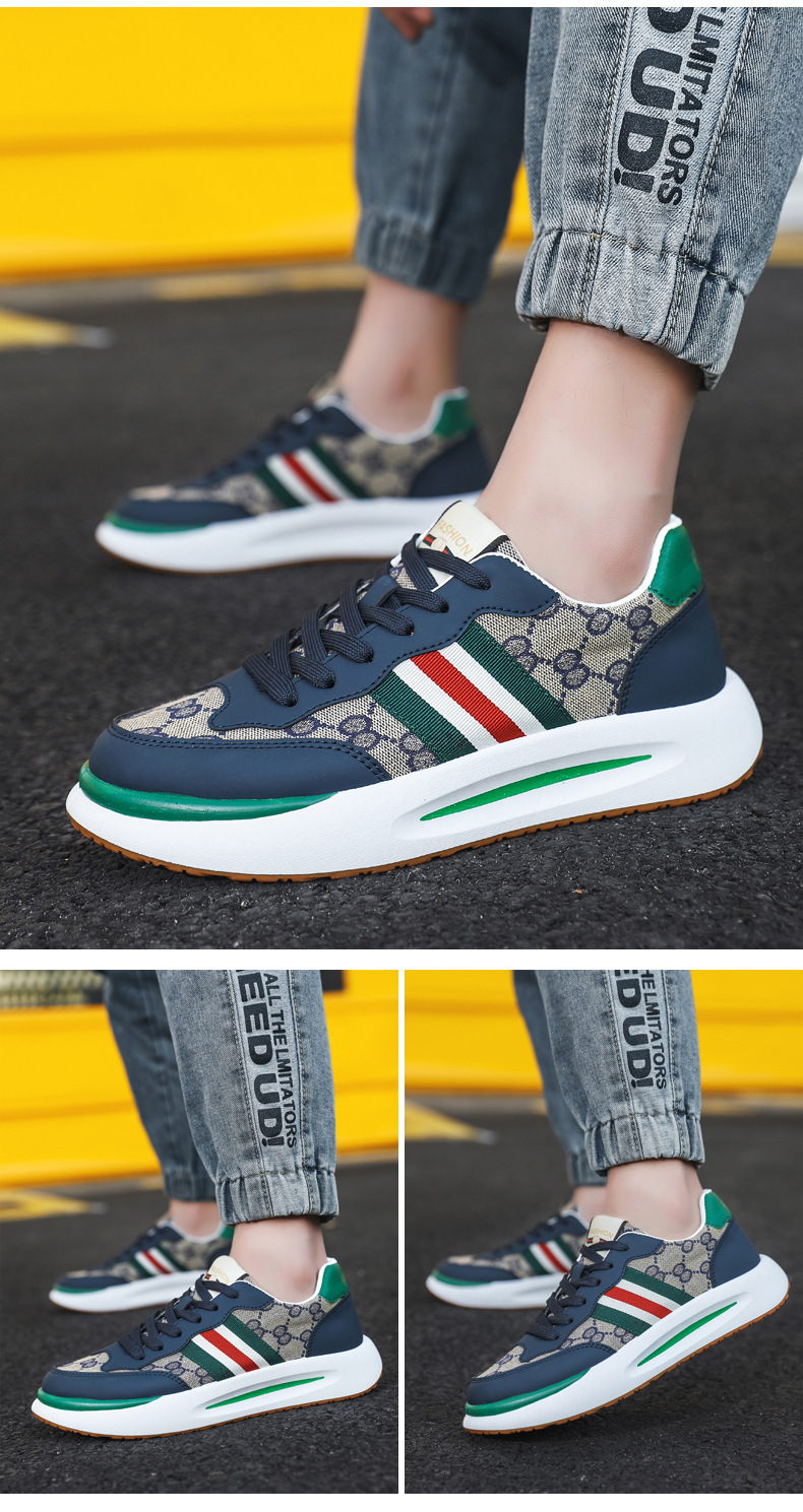 Casual Sneakers For Men Breathable Leather Lightweight Trainers_voghion.com