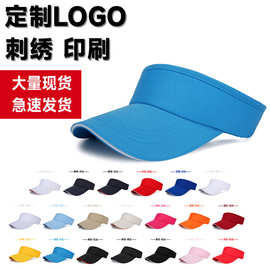 定制空顶广告鸭舌帽夏季印字绣logo户外旅游太阳帽无顶防晒遮阳帽