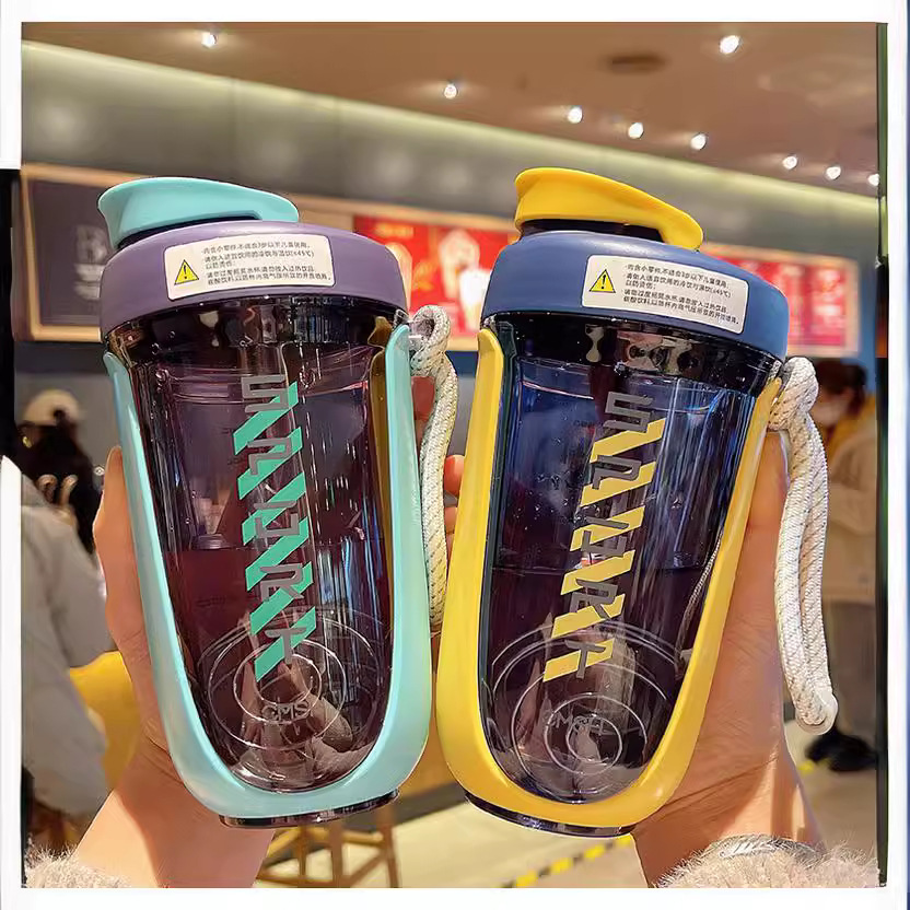 CMSH-1763 fresa vida batido taza personalizada de gran capacidad taza de plástico proteína en polvo taza de batido deportes fitness