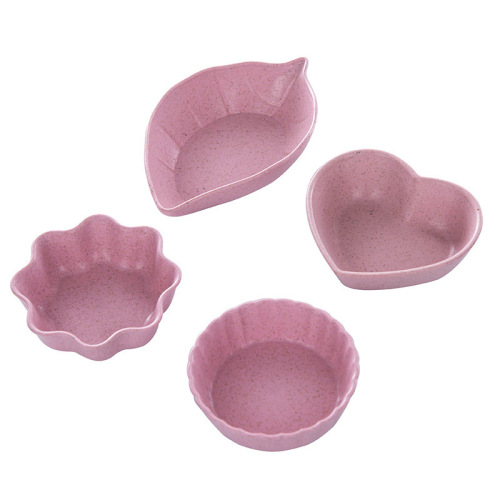 Creative Home Use: Wheat Straw Small Bowl, Mini Condiment Plate, Small Pickled Vegetable Plate, Food Dip Sauce Plate