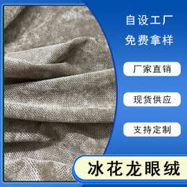 现货金丝绒冰花龙眼绒经编弹力网眼丝绒时尚服装面料工厂定制