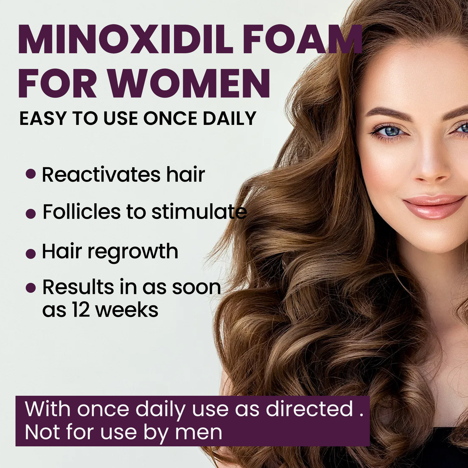 Tratamento em espuma de minoxidil para crescimento capilar_voghion.com