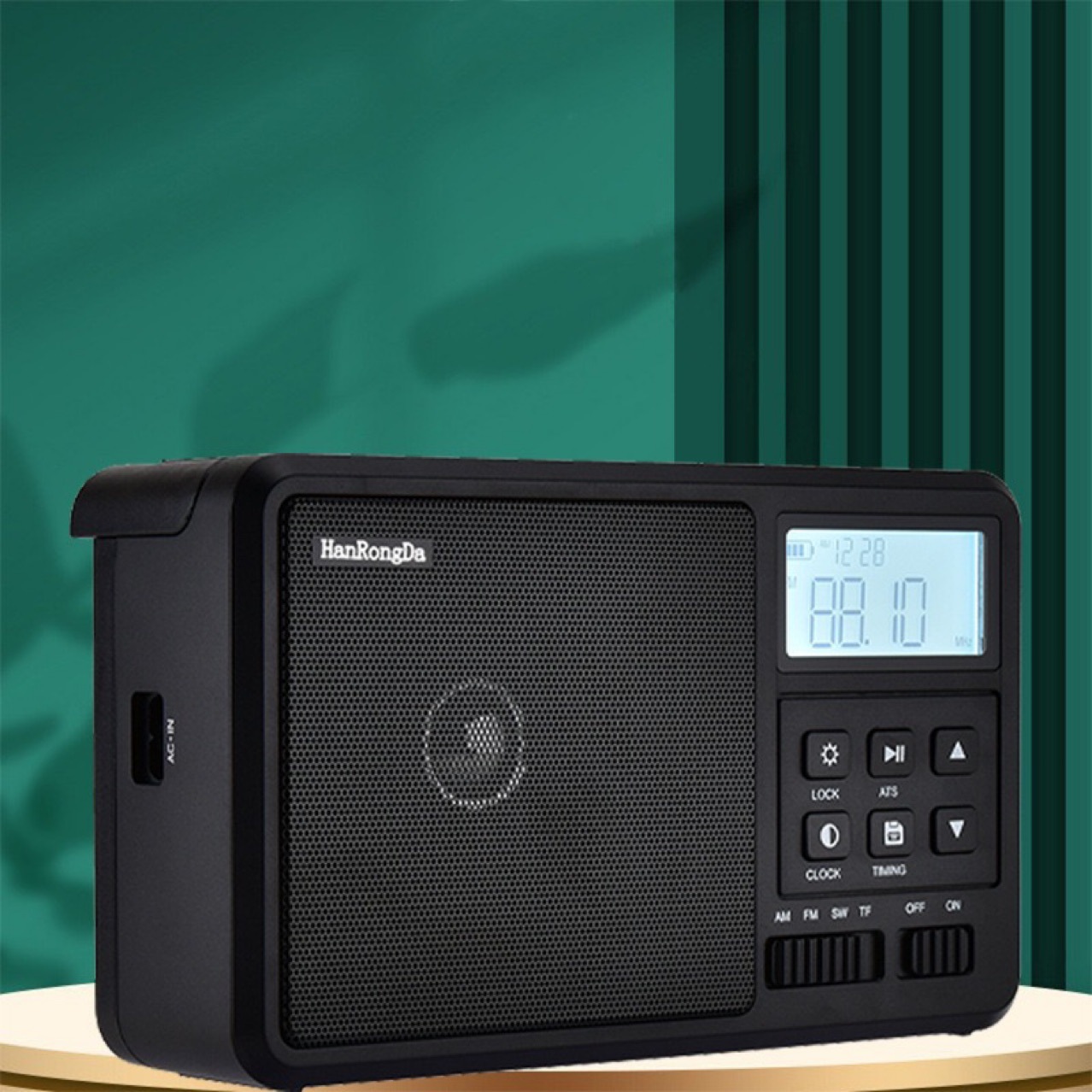 Nuevo reproductor de música doméstica pantalla grande radio multifuncional fácil de operar Walkie-talkie portátil para ancianos