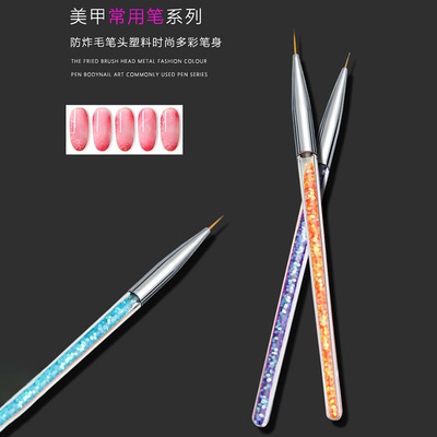 拉线笔美甲工具 彩绘笔极细绘画线勾花笔雕花笔光疗笔3支套装批发|ms