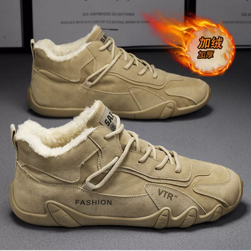 Мужские высокие ботинки (Martens AD306‑1), подкладка из меха, тёплая защита щиколотки, EU 39–44