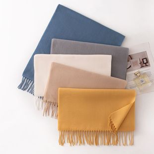 Solid Color Scarf, Korean Style, Atmospheric, Women's Winter High-End Imitation Cashmere, Autumn and Winter Versatile Shawl, Women's Wholesale