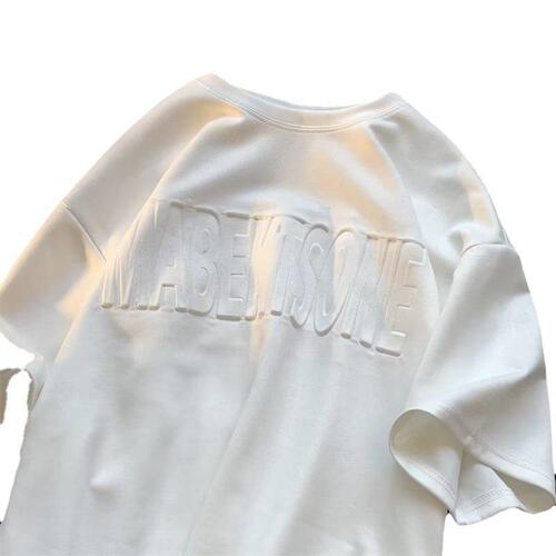 Crew Neck Youth New T-Shirt Summer Trend Fashion Streetwear Brand Urban Style Men's Five-Button Ins T-Shirt