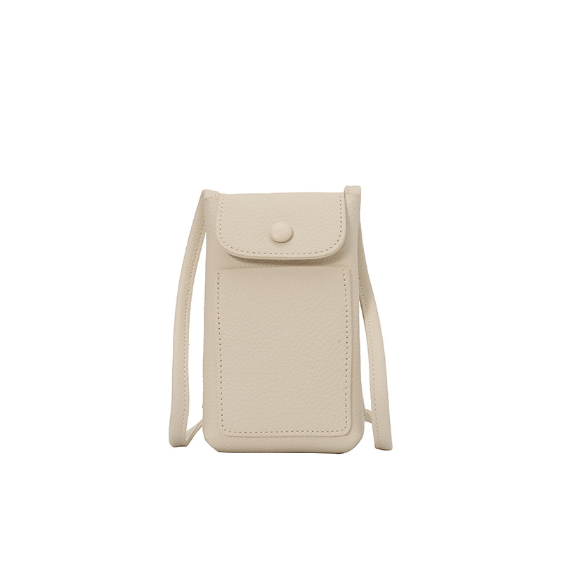 2025 nuevo estilo de alta gama todo-fósforo mini bolso para teléfono móvil moda femenina color sólido simple bolso de mensajero de un solo hombro casual