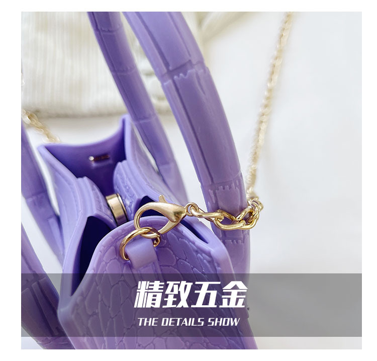 2025 Cross-border new popular smiling face bag, small square bag, fashionable and versatile chain hand bag, shoulder and crossbody jelly women's bag undefined