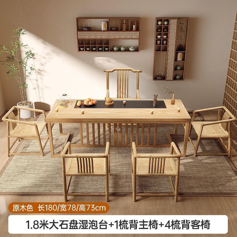 1.8m 습식 버블 테이블 + 등받이 메인 의자 1개 + 등받이 게스트 의자 4개