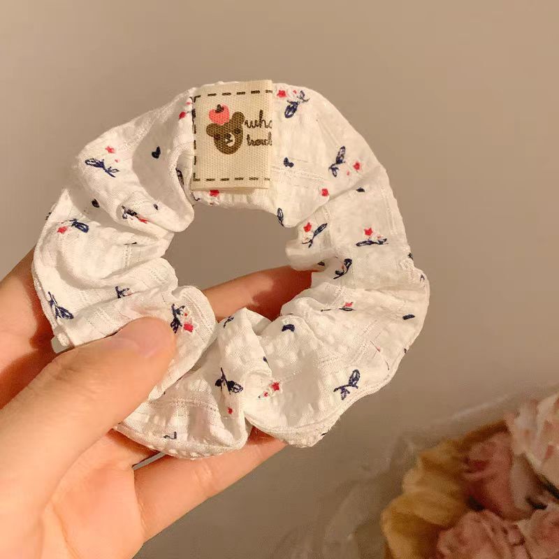 可爱红色小樱桃蕾丝大肠发圈女高级感百搭头饰扎头发大号春夏发绳|undefined