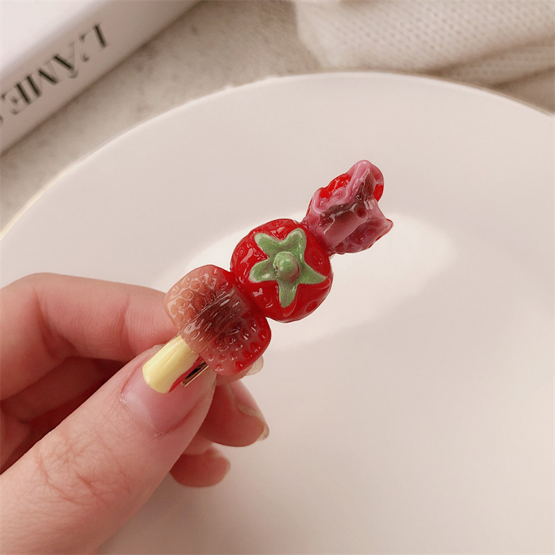 7g Weight Hair Clip Hair Accessories Type 1 Piece Quantity Holiday, Street Occasion Acrylic Material Fruit Pattern All Seasons Season Women's Gender Cute Style Cute Women's Fruit Acrylic Hair Clip 15