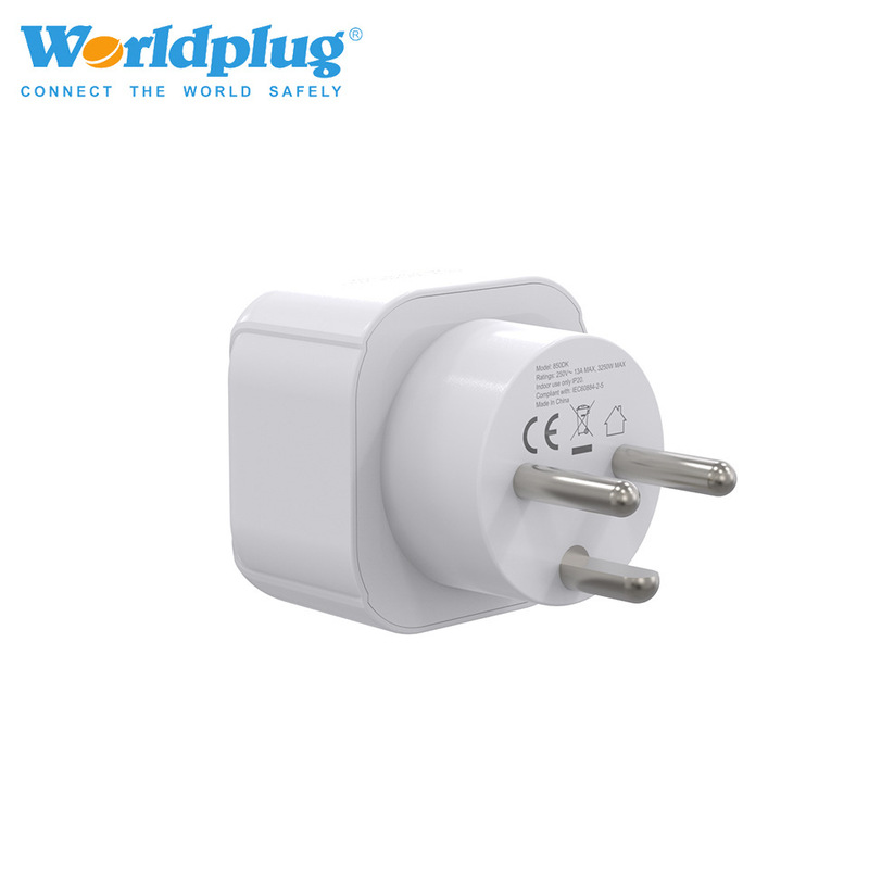 International travel EU to Denmark universal conversion plug Denmark power input socket charging head