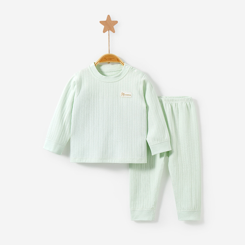 Ropa interior para niños traje de primavera, otoño e invierno para niños y niñas de algodón puro cálido traje dividido bebé otoño ropa pantalones largos