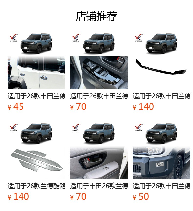 Suitable for 26 models of Toyota Land Cruiser FJ modified front fender decorative trim car exterior accessories