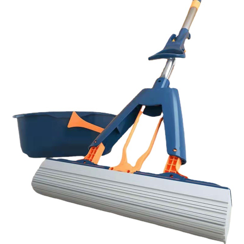 Esponja trapeador absorbente manos libres hogar húmedo y seco de doble uso plegable trapeador perezoso grande trapeador de algodón absorbente