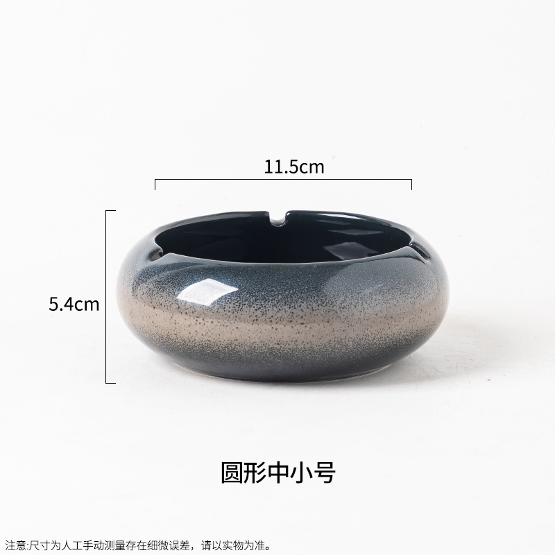 Cenicero de cerámica de gran tamaño, personalidad creativa, hogar retro estilo chino, sala de estar de lujo ligera, cenicero de tendencia de oficina