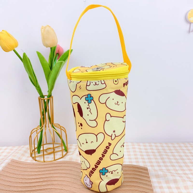 かわいいミルクティーの保温袋の少女の心は飲み物の保氷袋の夏の冷たい飲み物のレモンのお茶の便利な手提げ袋を持ちます。|undefined