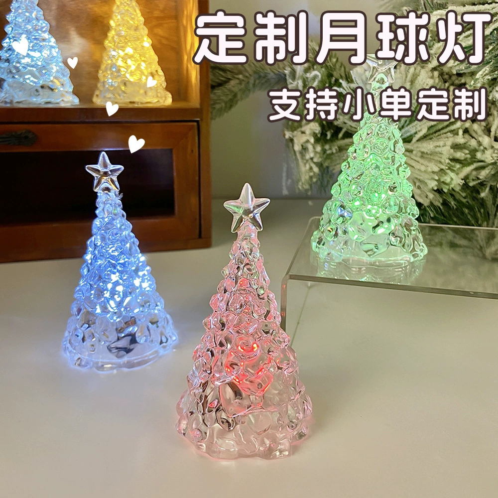 Ночник-елка с атмосферой ледяной горы, светящийся, для спальни, прикроватный, настольный, креативное украшение комнаты