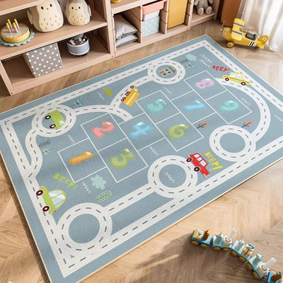 Crawling Mat Parking Lot Game Avtomobil döşəmə paspasları - sunshine-road-4060cm-not-recommend-size-is-too-small